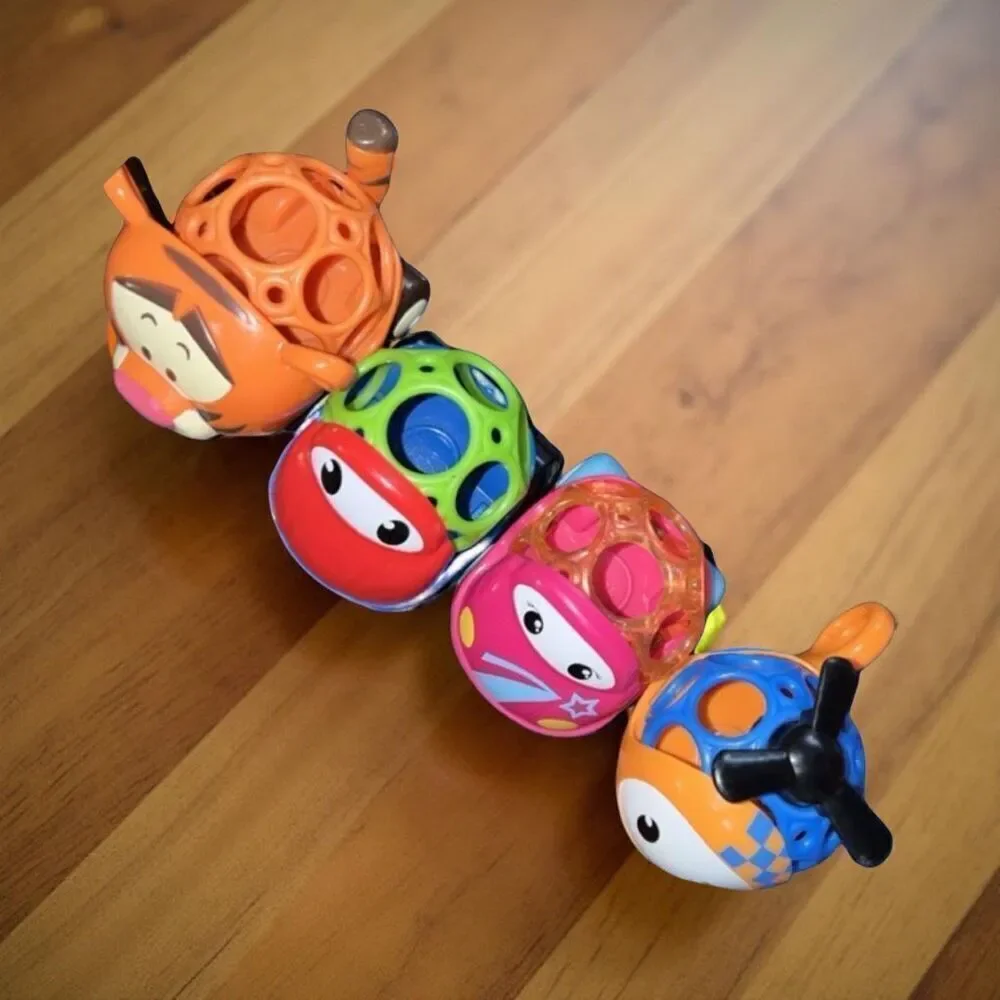 10 PC OBall Go Grippers Toddler Lot Airplane Tigger Police Fire Helicopter MORE!